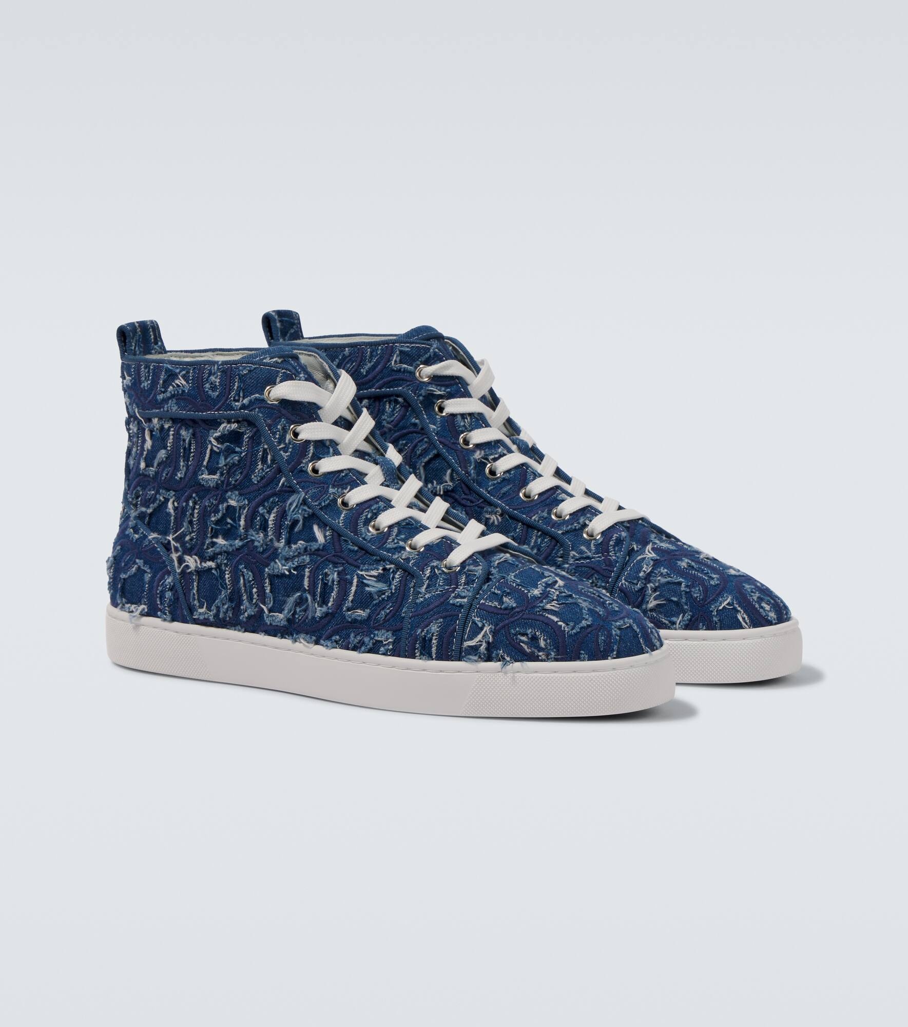 Louis denim high-top sneakers - 5