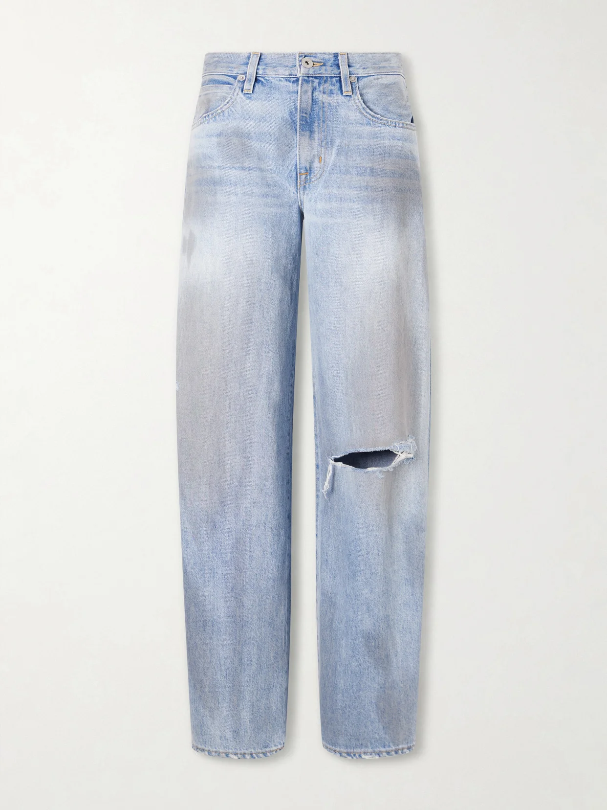 Tess Long Distressed Boyfriend Jeans - 1