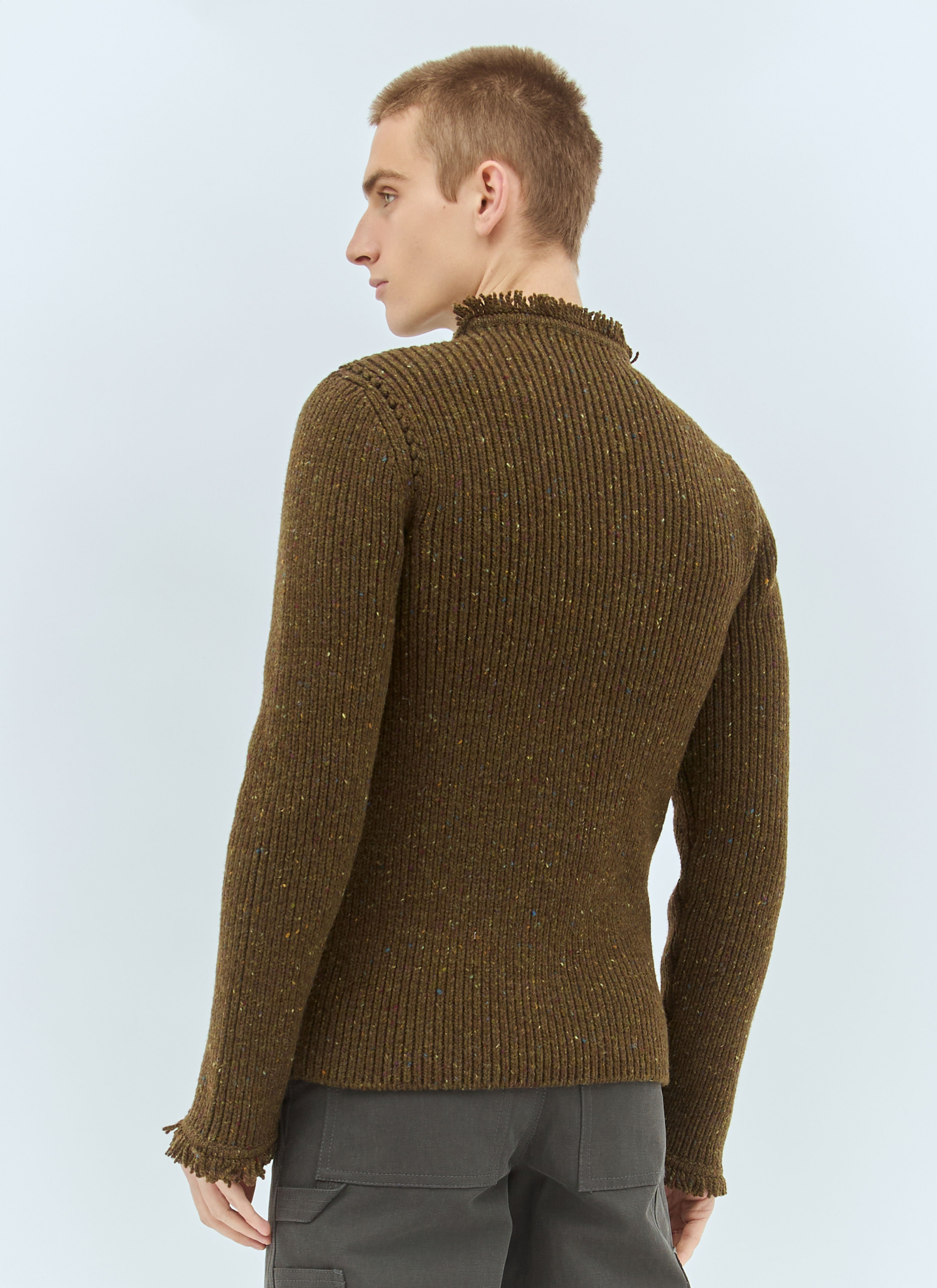 Fringed Wool Sweater - 5