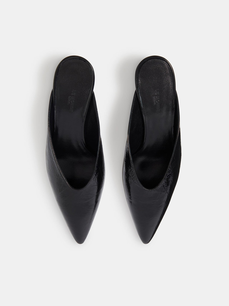 Victoria Micro Wedge Mule / Black Naplack Leather 3