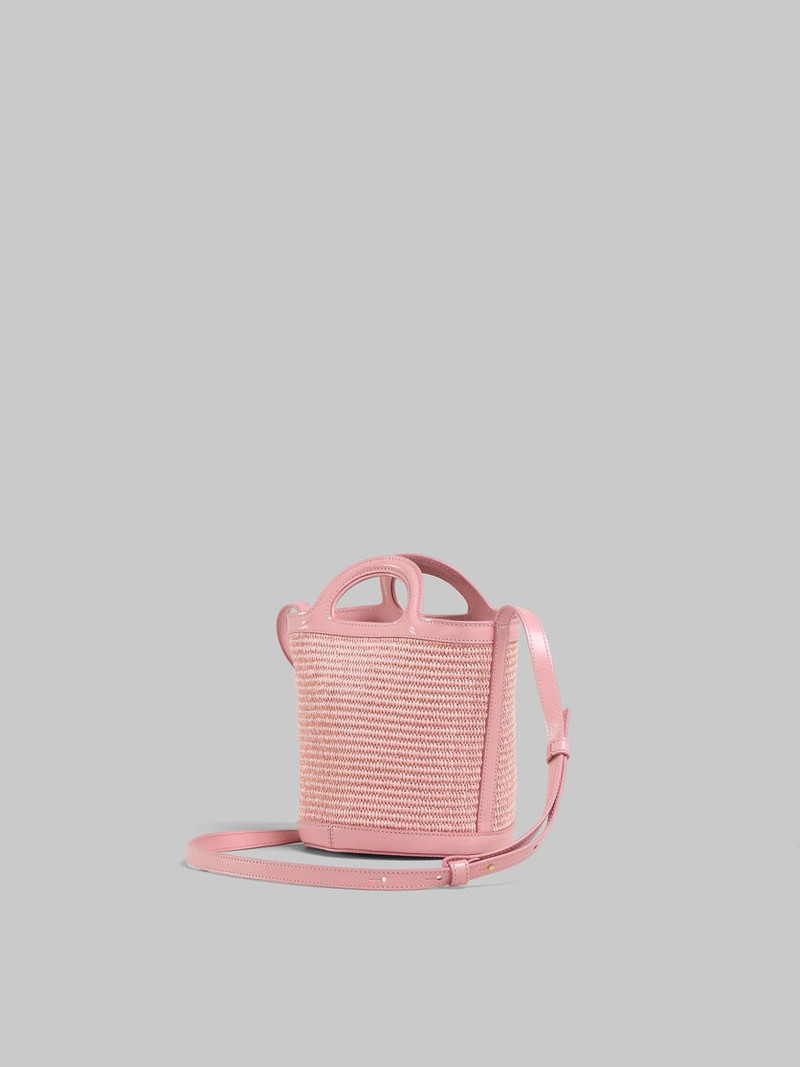 TROPICALIA SMALL BUCKET 부대와 RAFFIA-EFFECT FABRIC 3