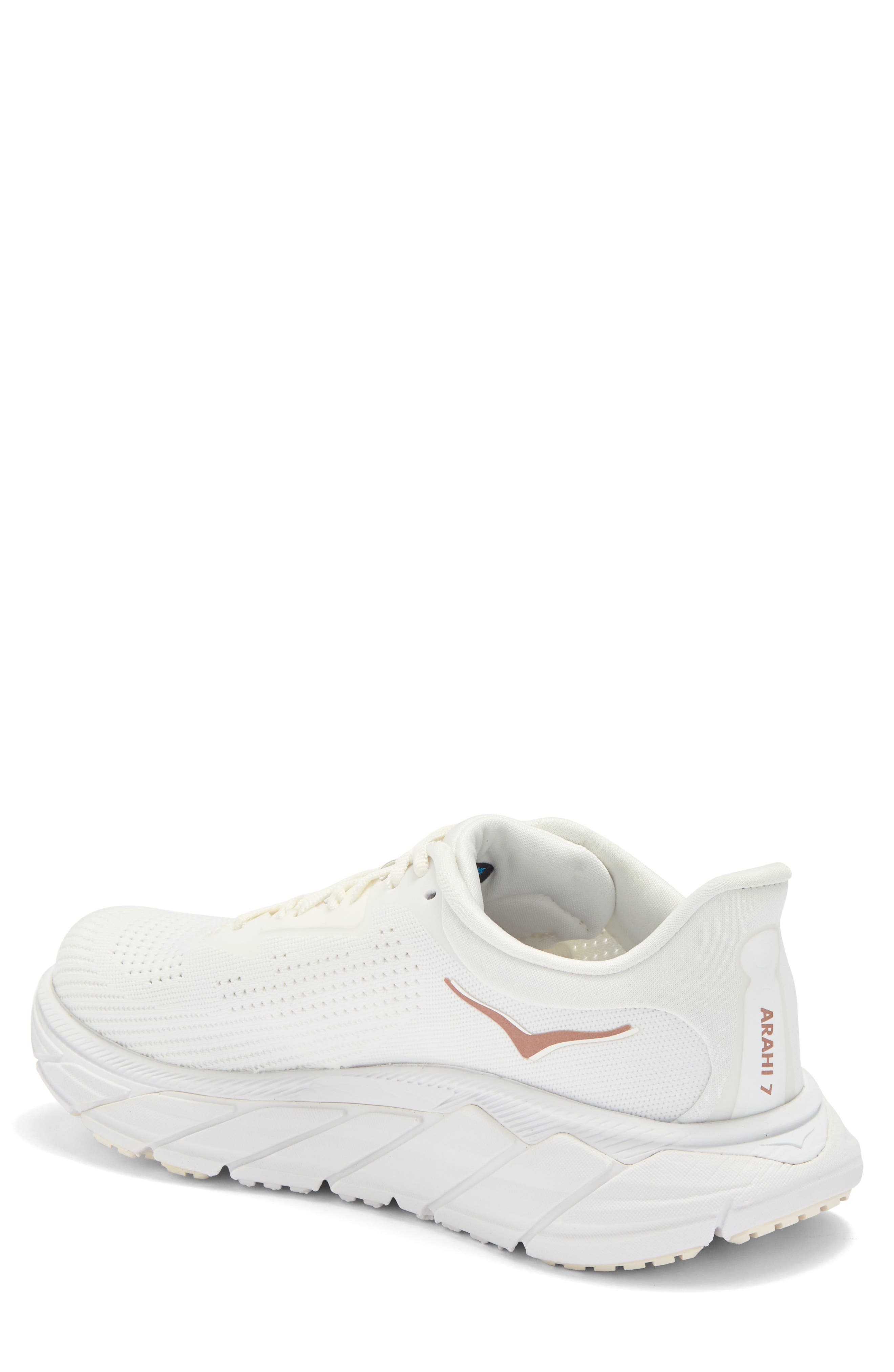 HOKA Arahi 7 Running Shoe in Blanc De Blanc /Rose Gold at Nordstrom - 2