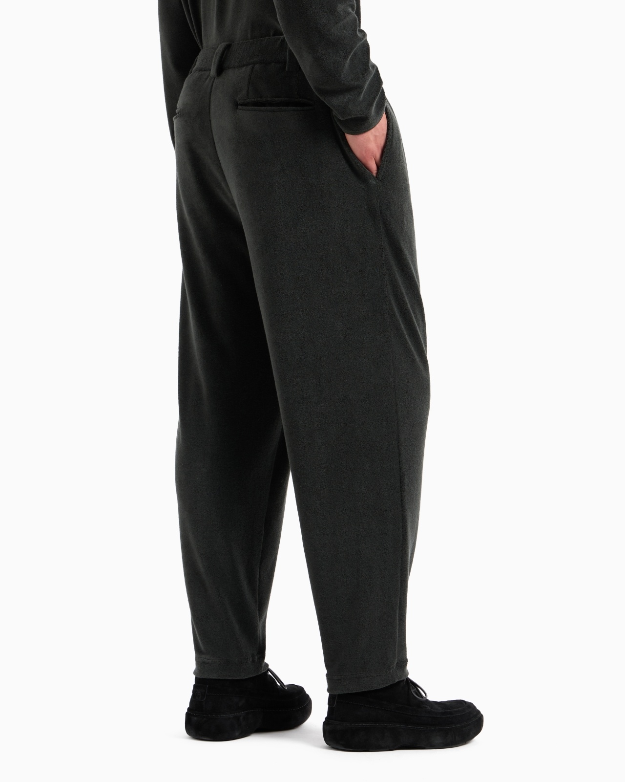 COTTON-BLEND SINGLE-DARTED TROUSERS - 3