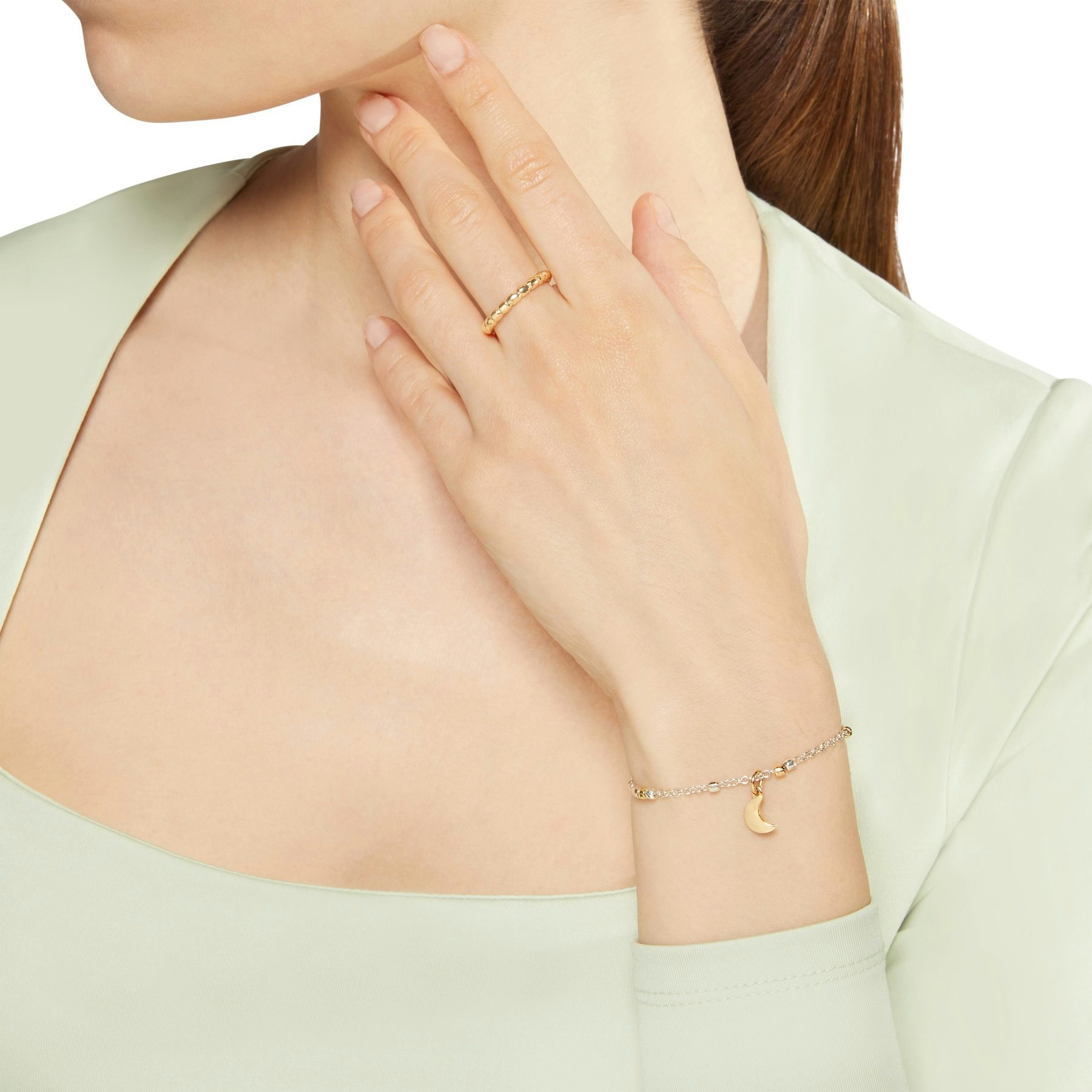 SILVER & YELLOW GOLD MINI GRANELLI BRACELET - 3