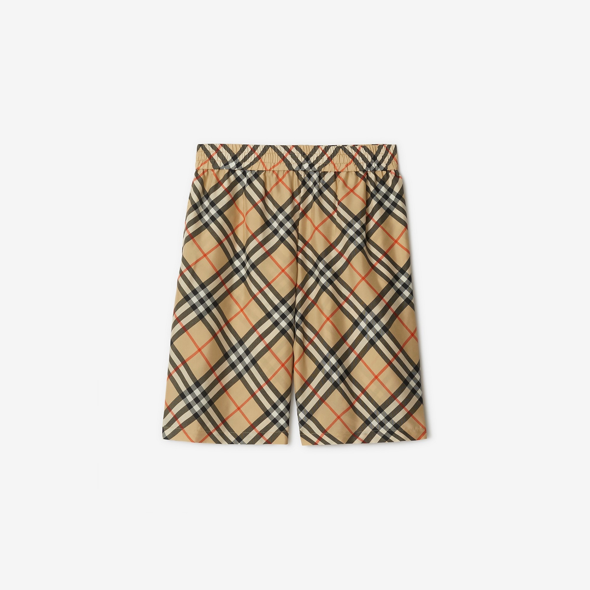 Check Silk Shorts - 1