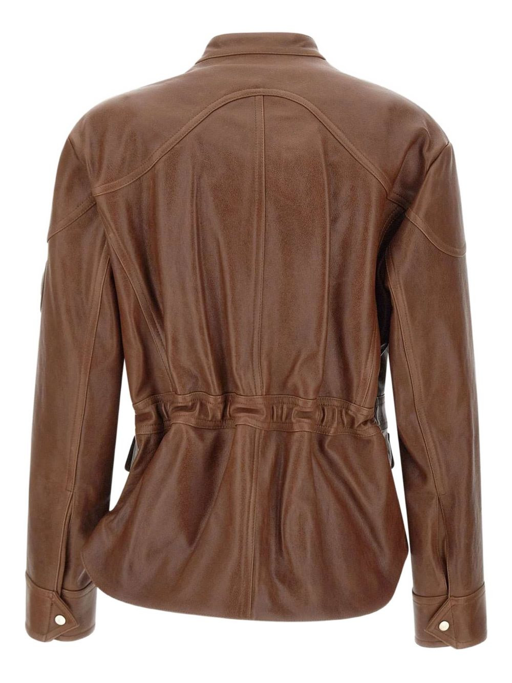 multi-pocket leather jacket - 3