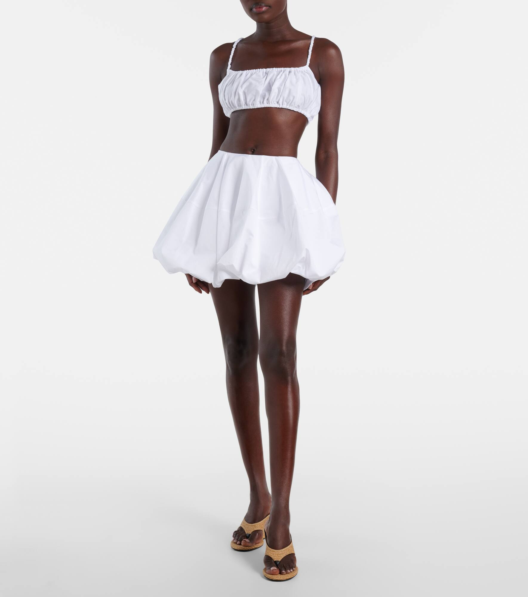 Cotton poplin miniskirt - 2
