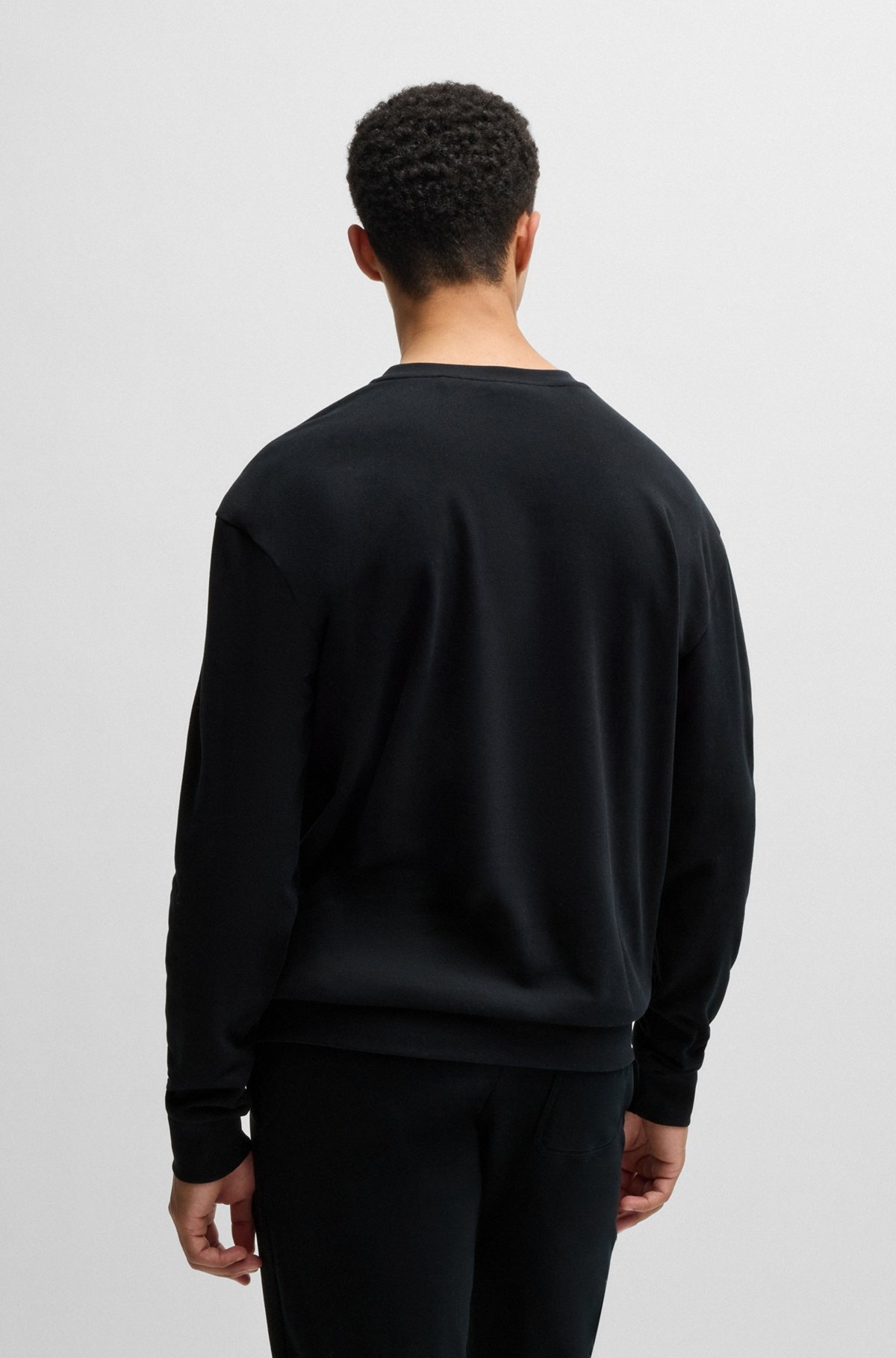 RELAXED-FIT SWEATSHIRT WITH METALLIC LOGO LABEL - 4
