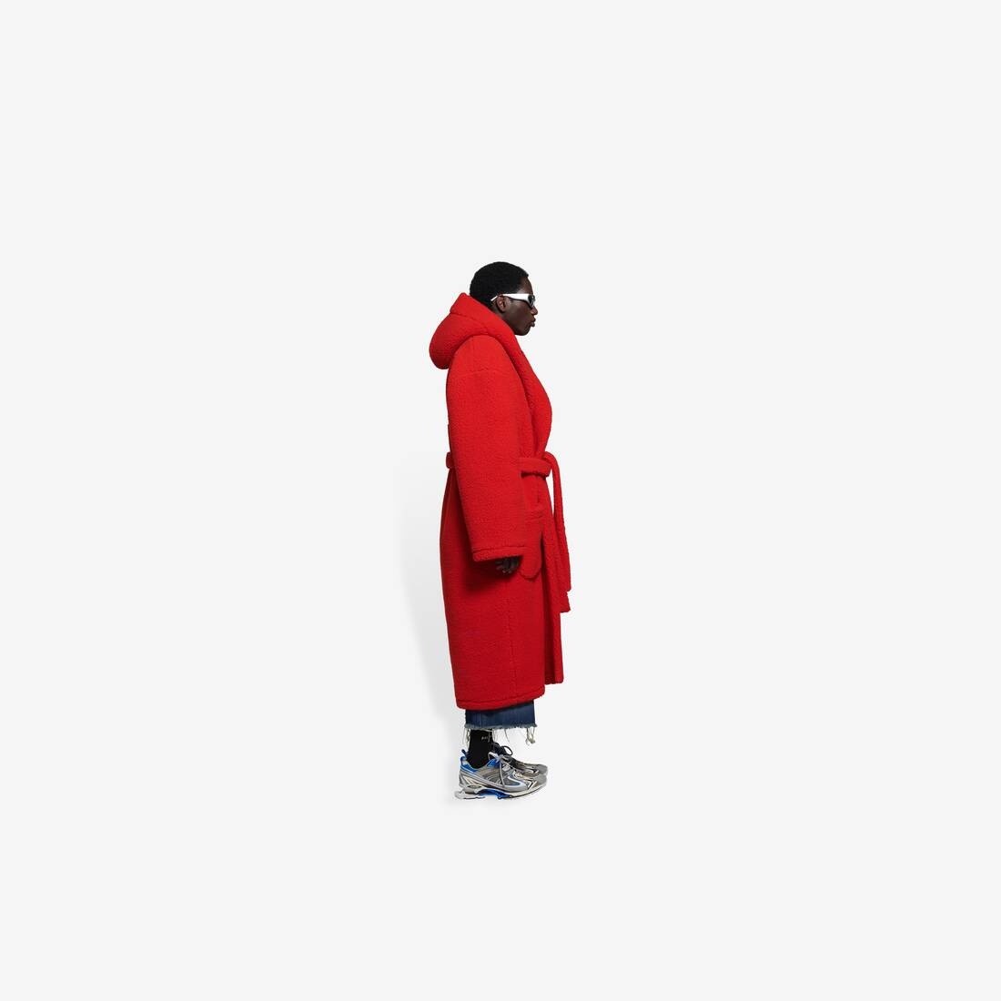 Men's Hooded Resorts Coat in Red - 4