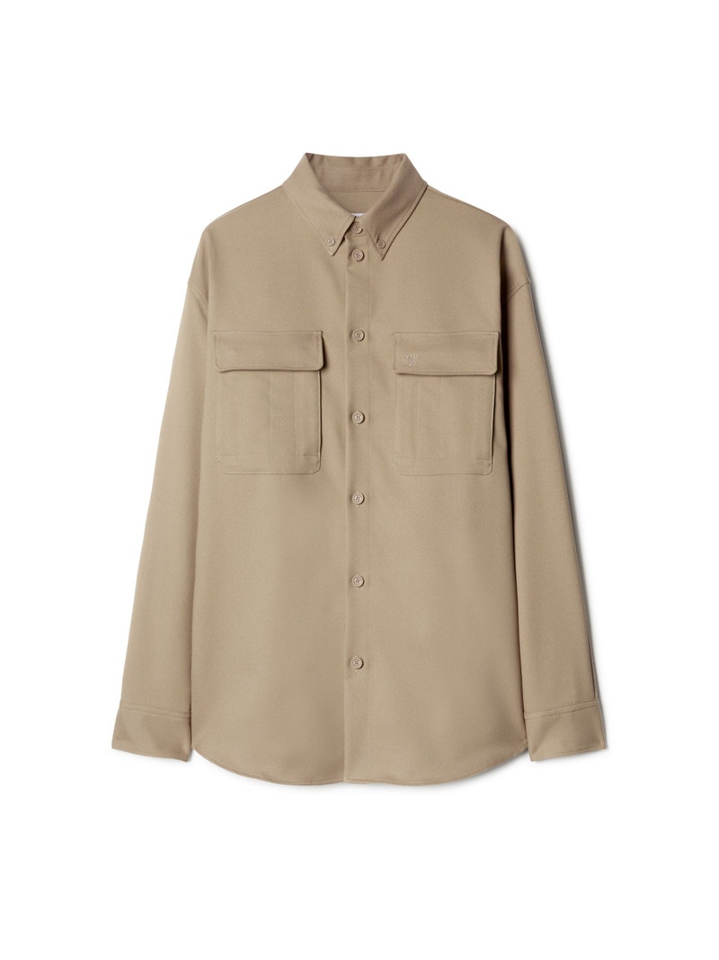 Ow Emb Drill Milit Overshirt - 1