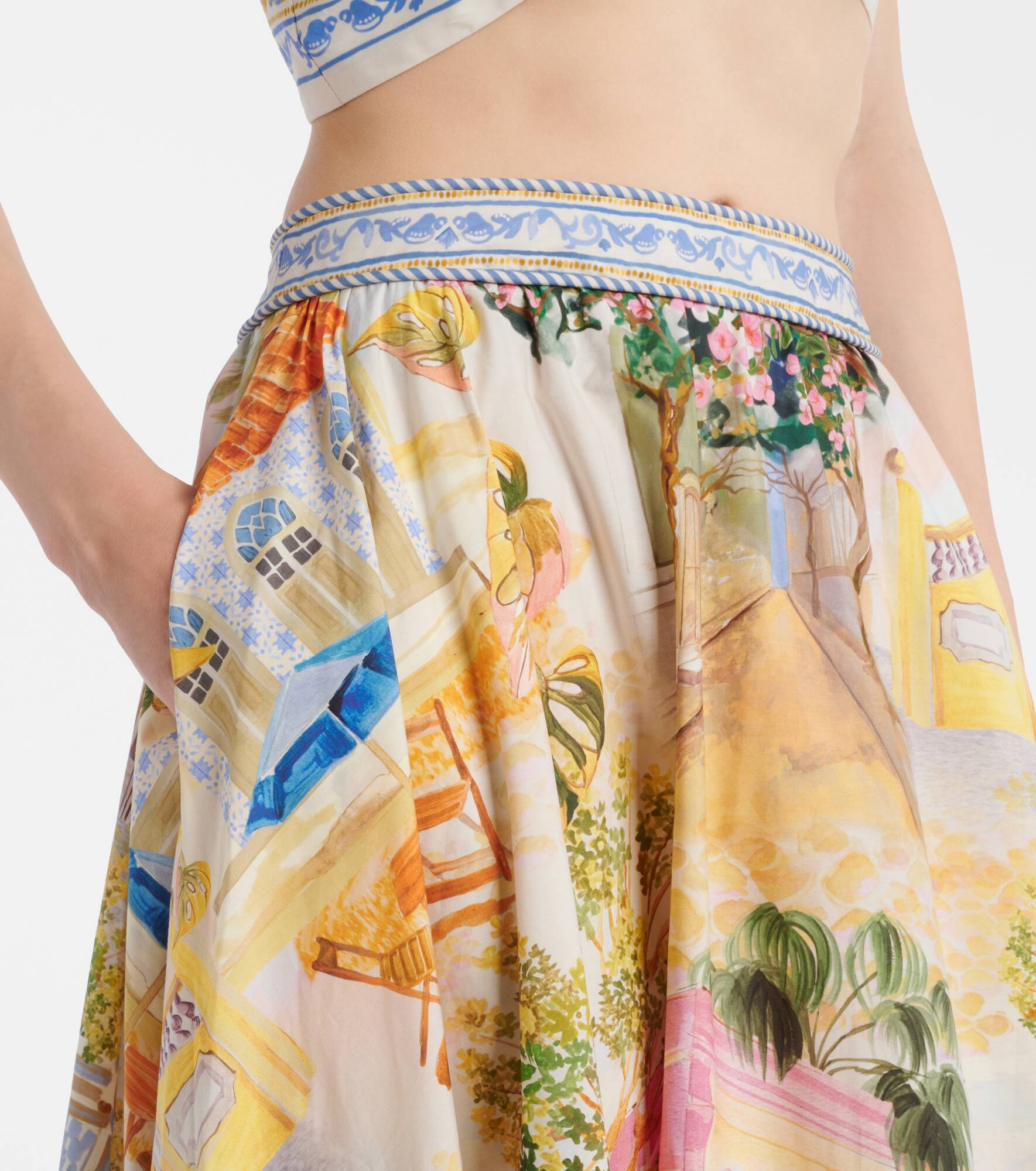 Printed cotton maxi skirt - 4
