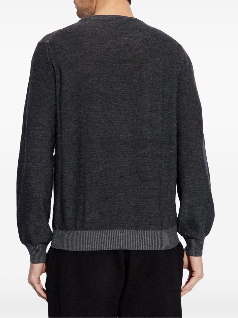 skull-intarsia sweater - 3
