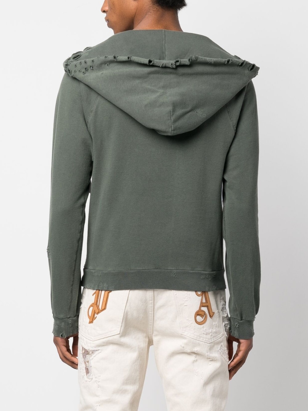 distressed graphic-print hoodie - 4