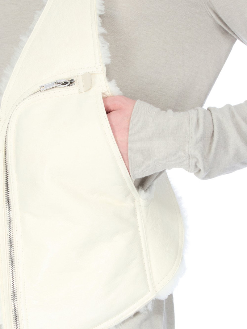shearling-trim zip-fastening gilet 6