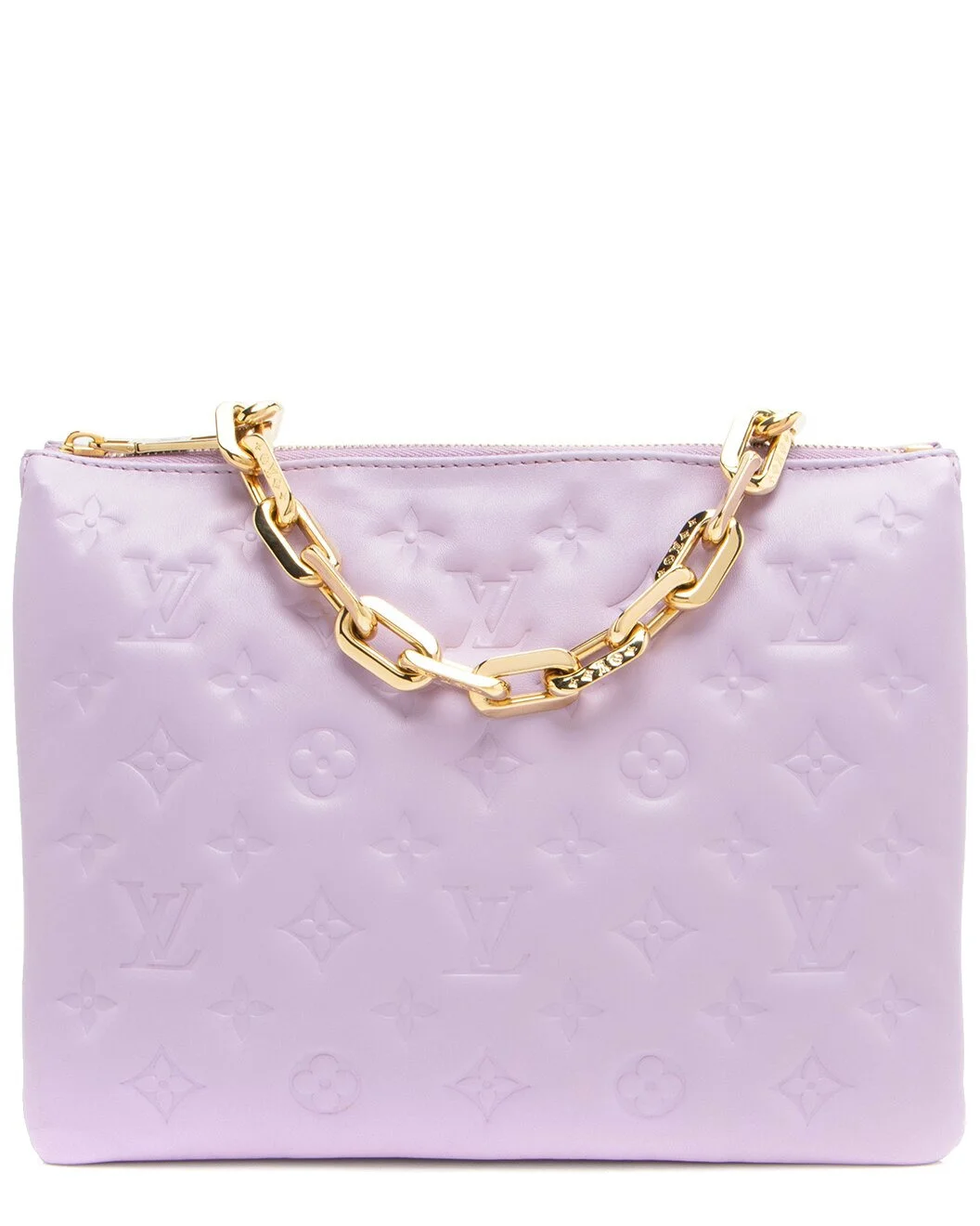 Louis Vuitton Purple Embossed Lambskin Coussin PM (Authentic Pre-Loved) - 1