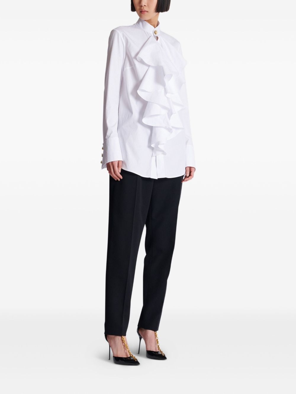 ruffled poplin shirt - 3