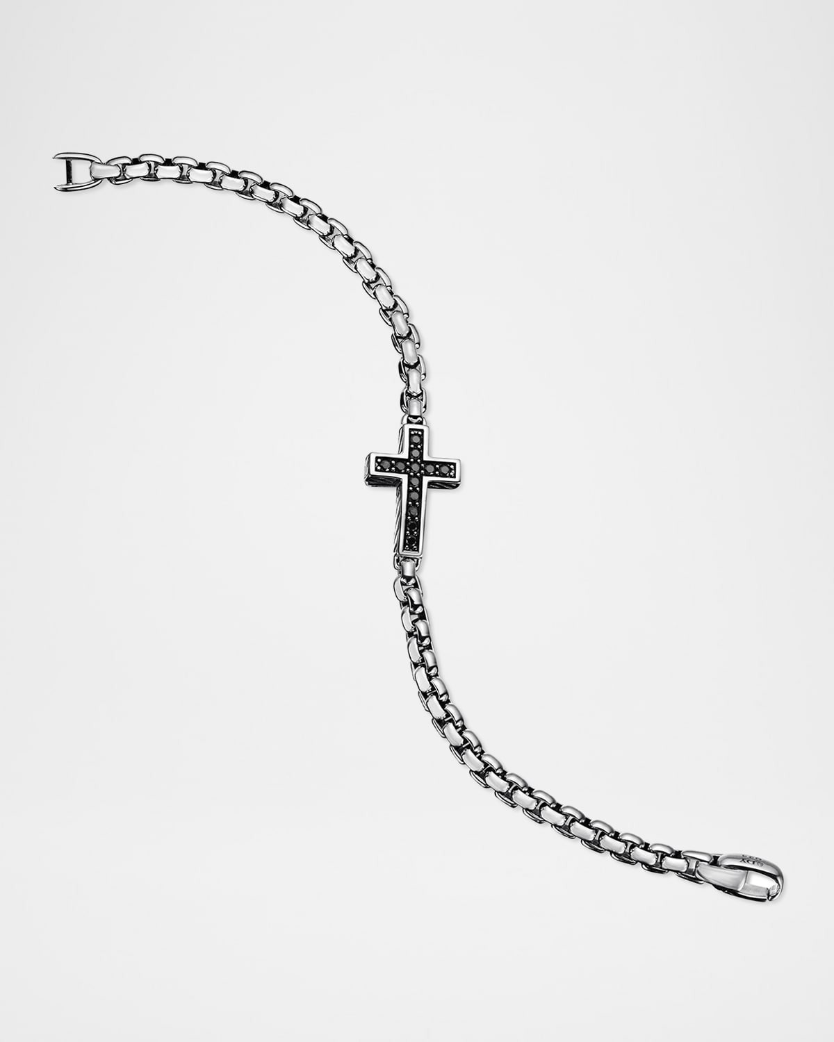 Men's Streamline Cross Bracelet in Silver, 5mm - 6