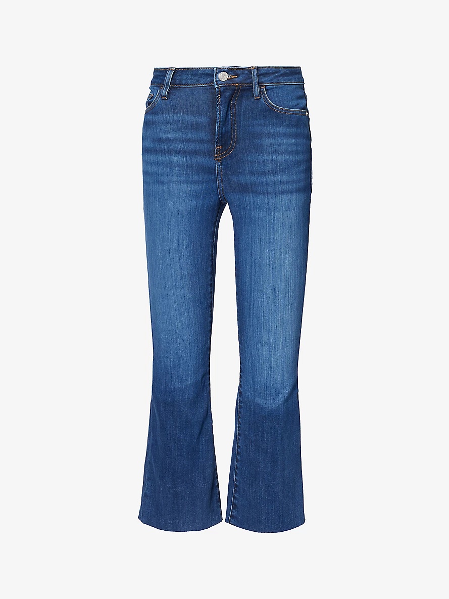 Le Crop Mini Boot slim-leg mid-rise stretch-denim jeans - 1