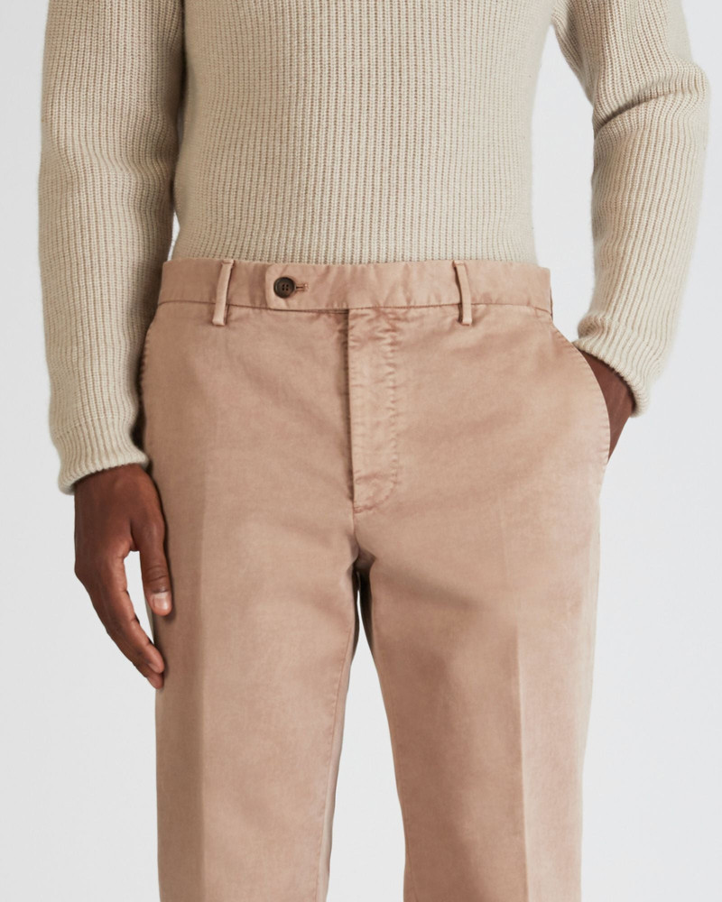 Tapered fit cotton trousers 4