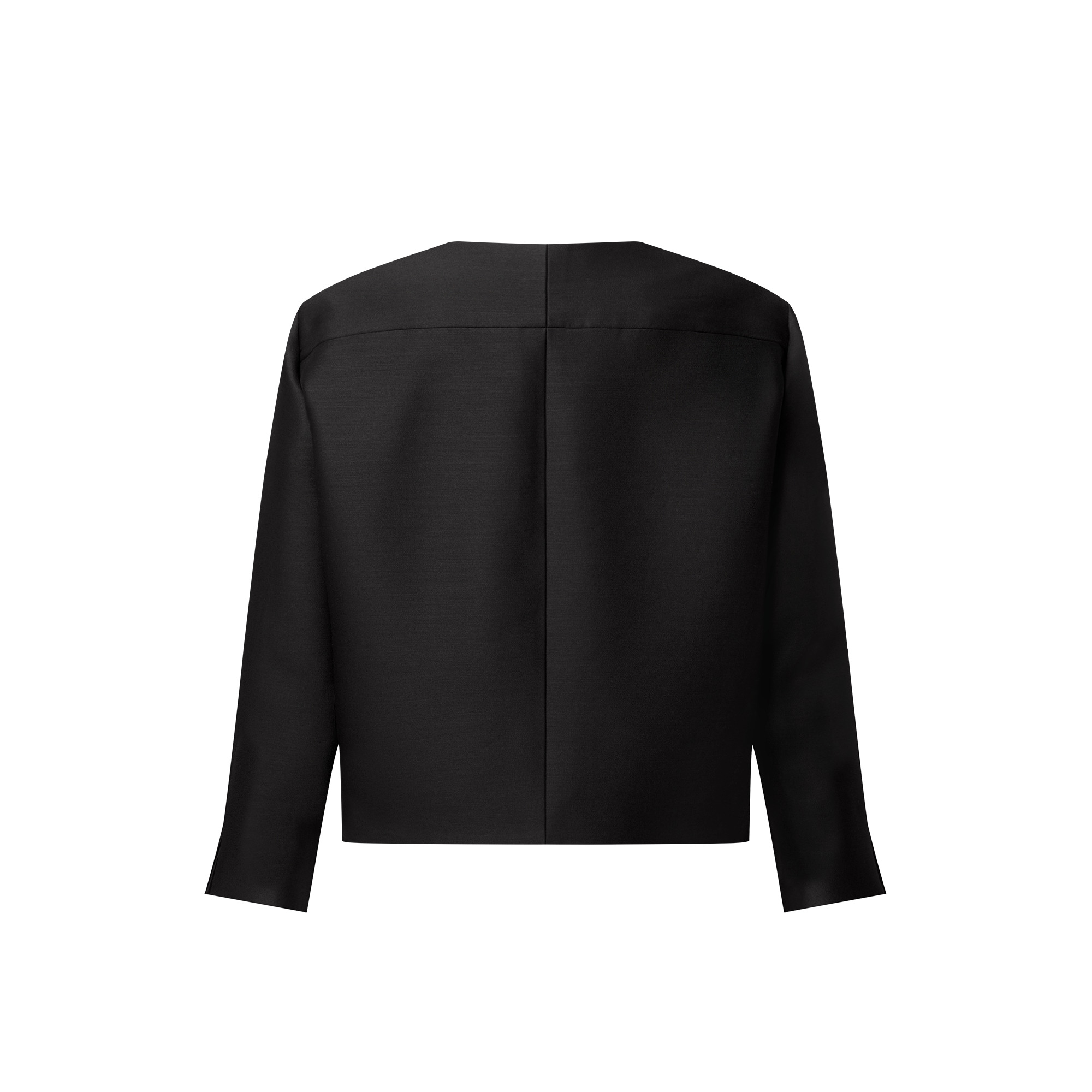 Cut-Out Neckline Mikado Jacket - 3