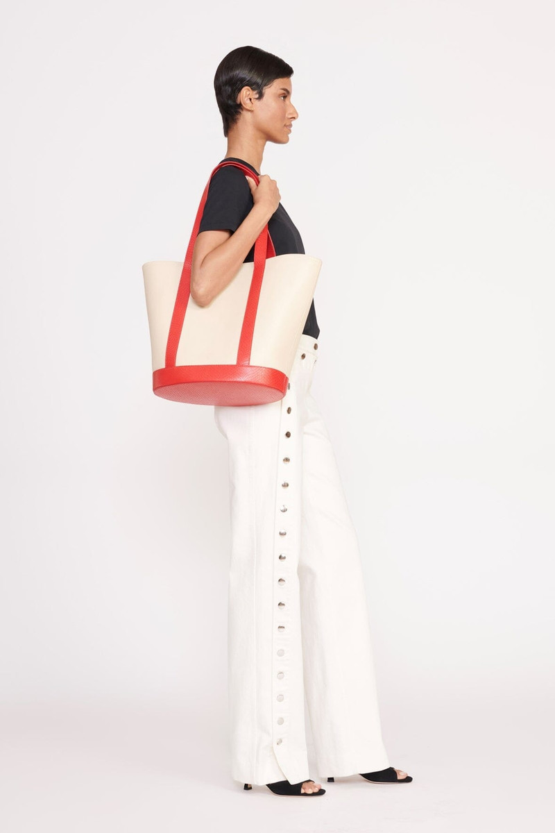 STAUD STAUD ALLORA TOTE CREAM RED ROSE outlook