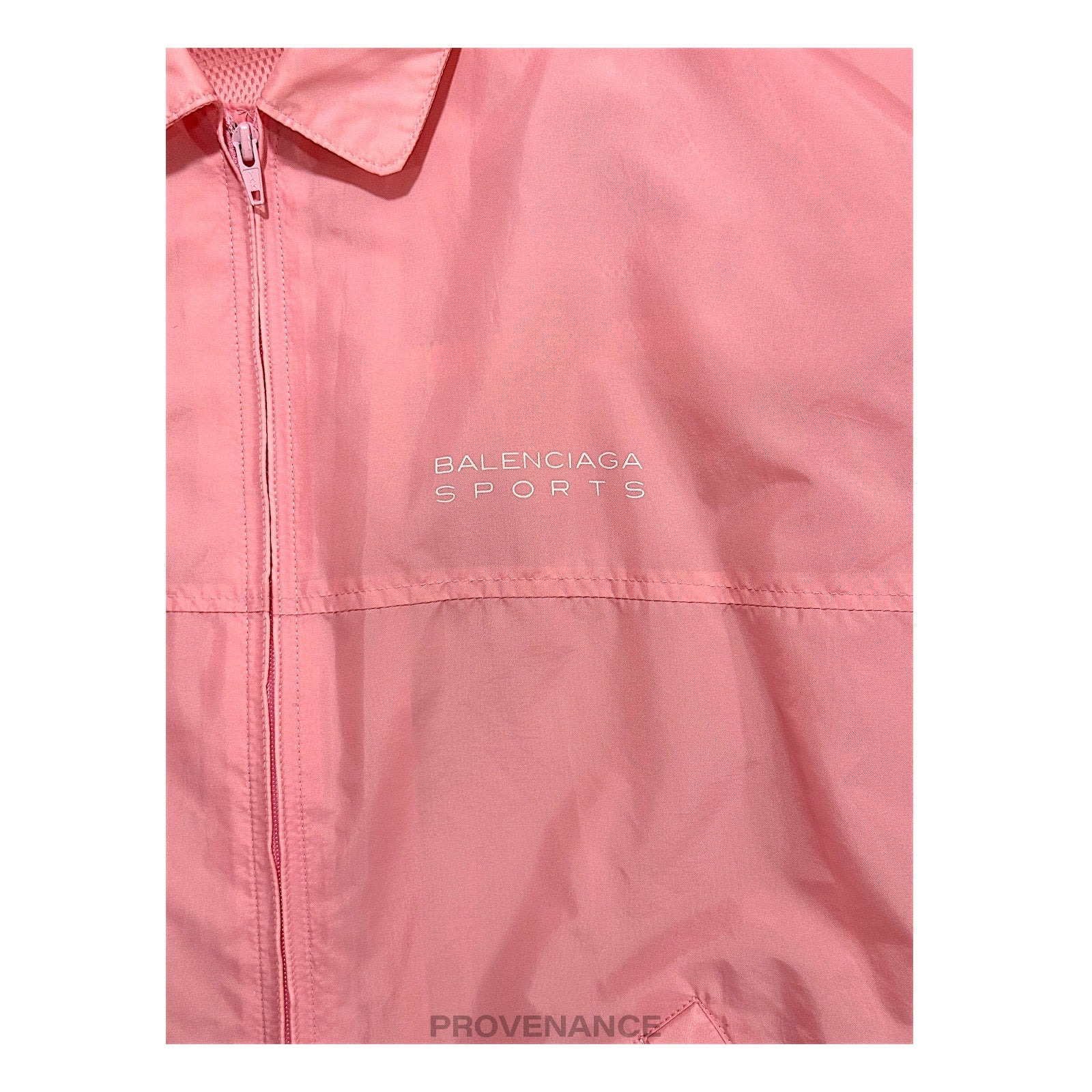 Balencigaa Sports Logo Nylon Tracksuit Set - Pink L - 7