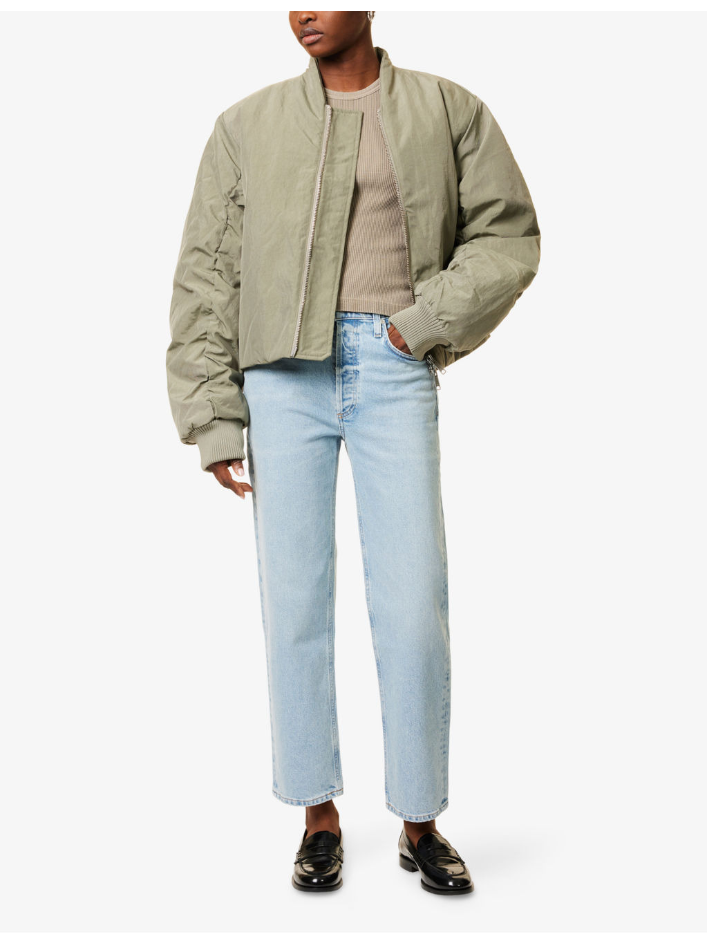 Pilar Long-Sleeve Waffle-Knit Cotton Top - 2
