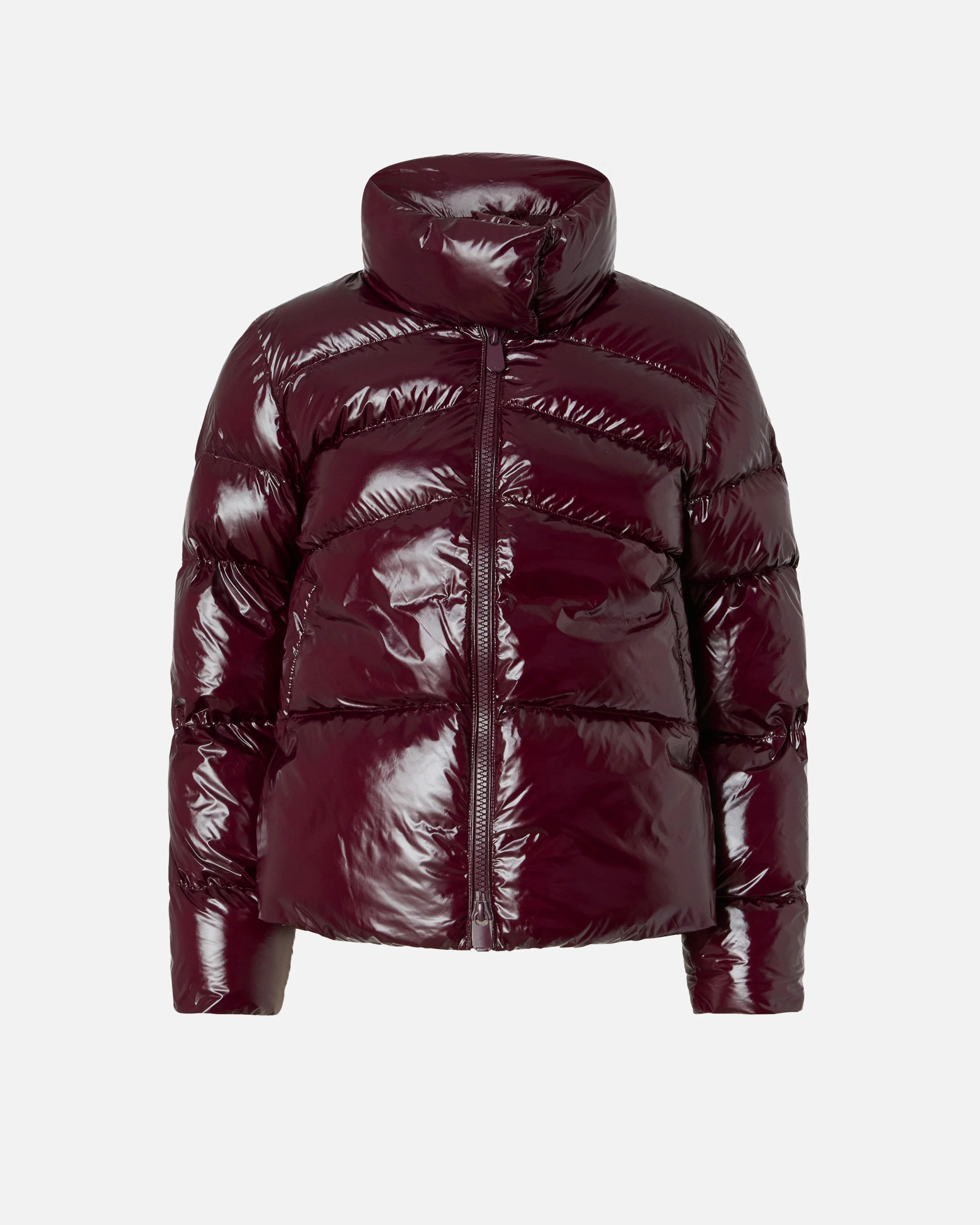 PADDED CRYSTAL NYLON PEA COAT - 1