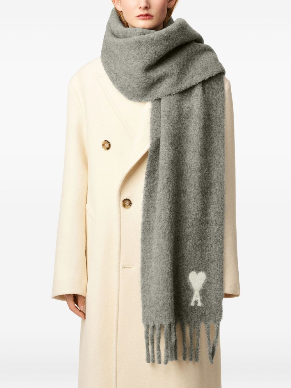 Ami De Coeur fringed scarf - 4