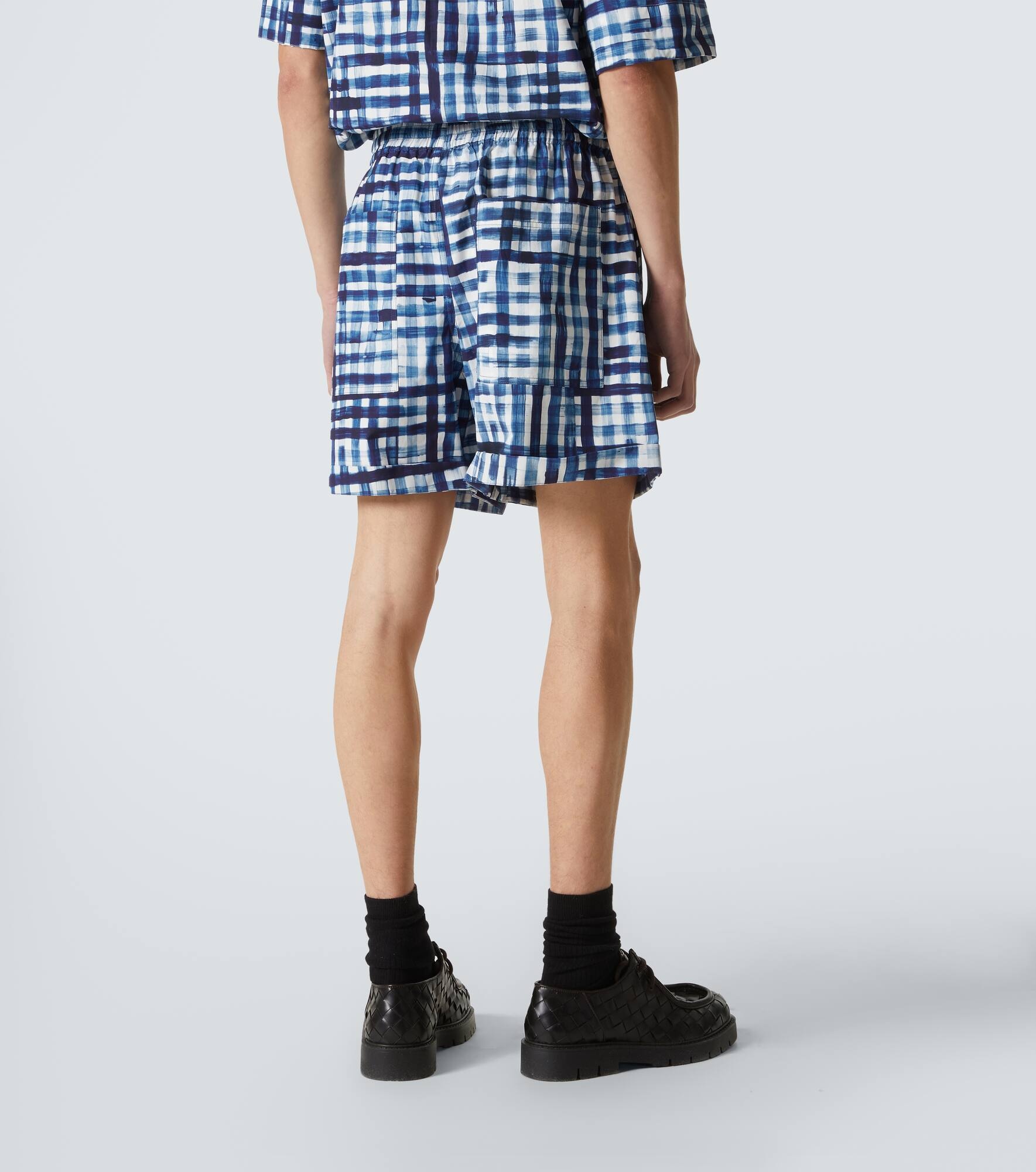 Gingham cotton Bermuda shorts - 4