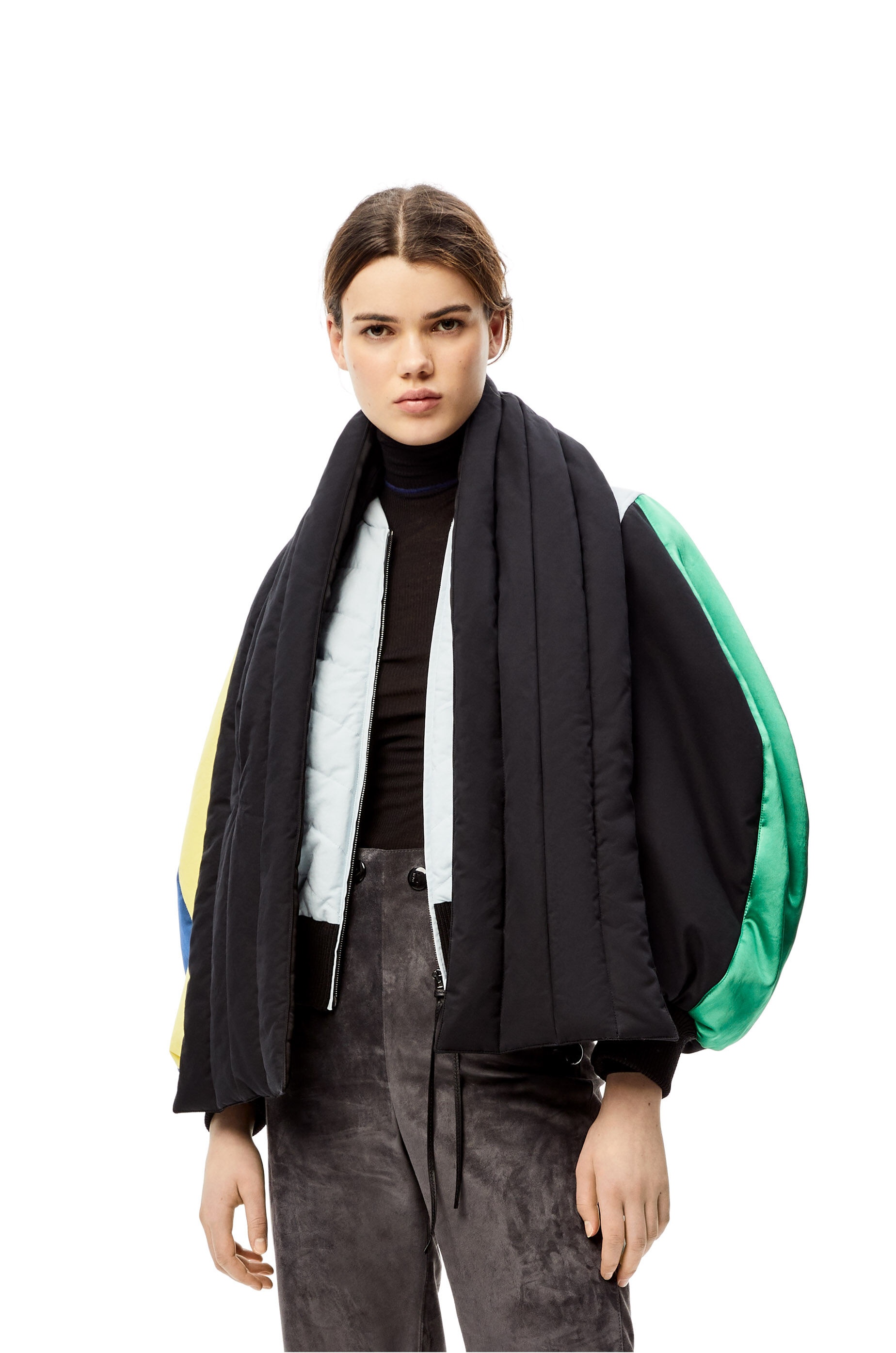 Circular sleeve bomber jacket in cotton - 3