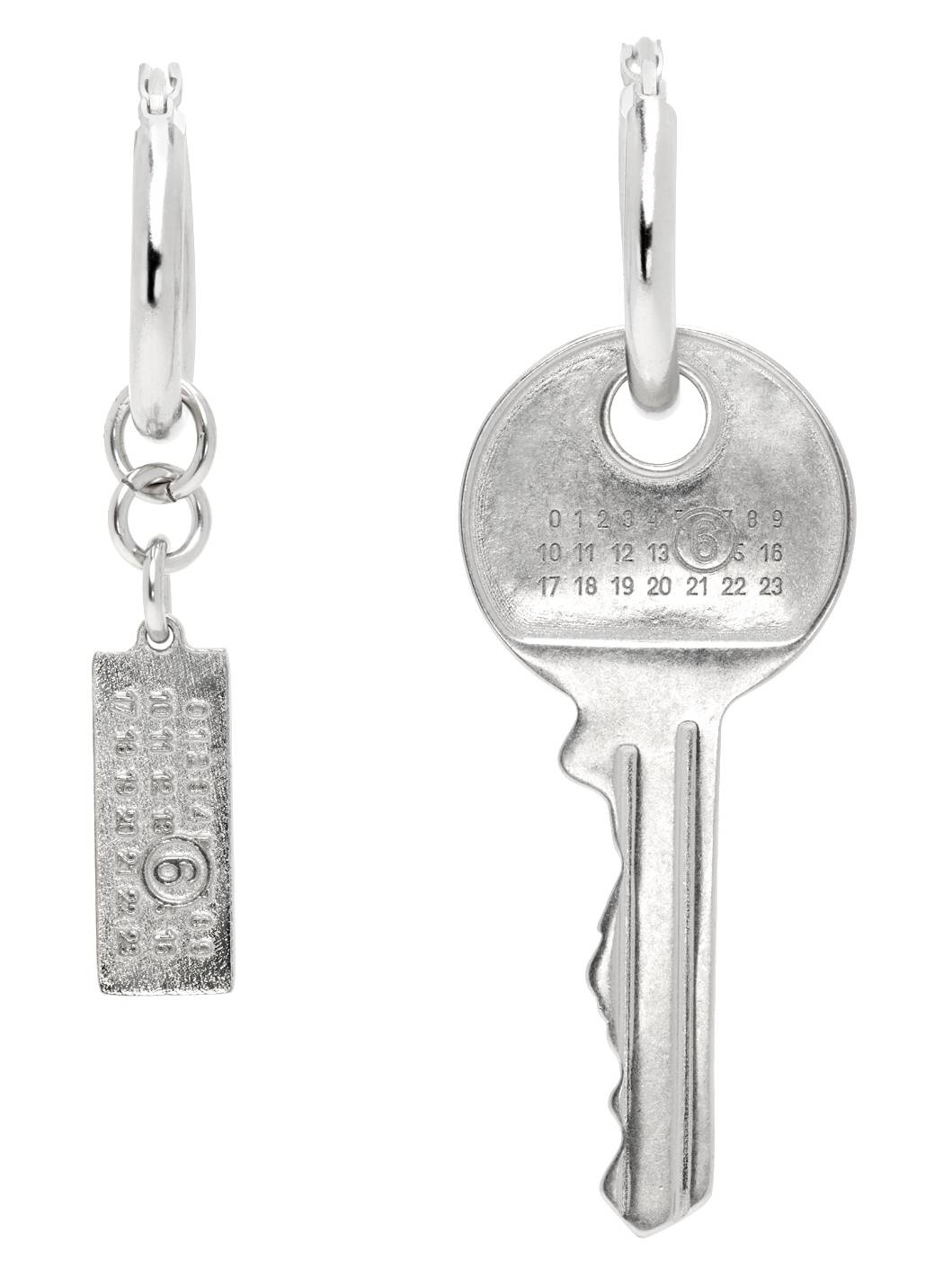 Silver Key Earrings - 1