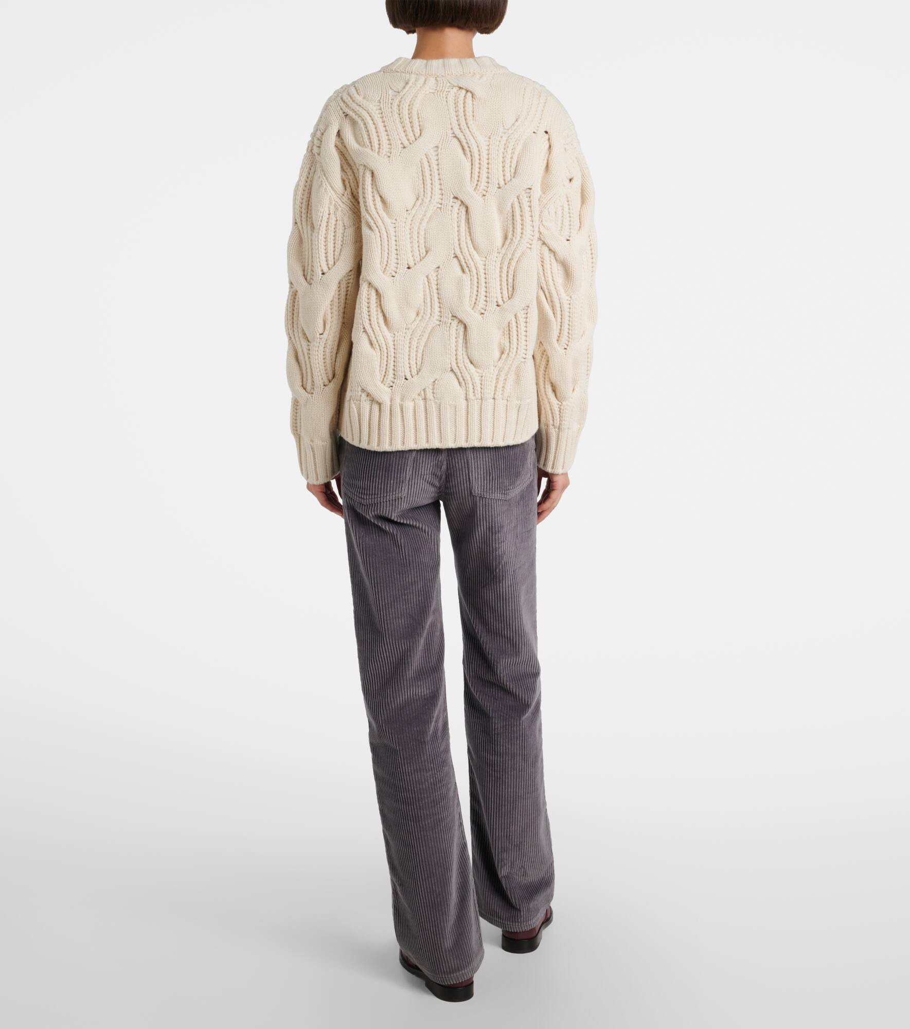Cable-knit wool cardigan - 3