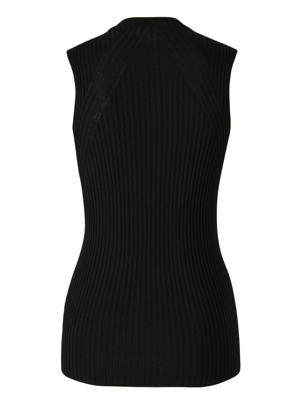 ribbed silk tank top - 2