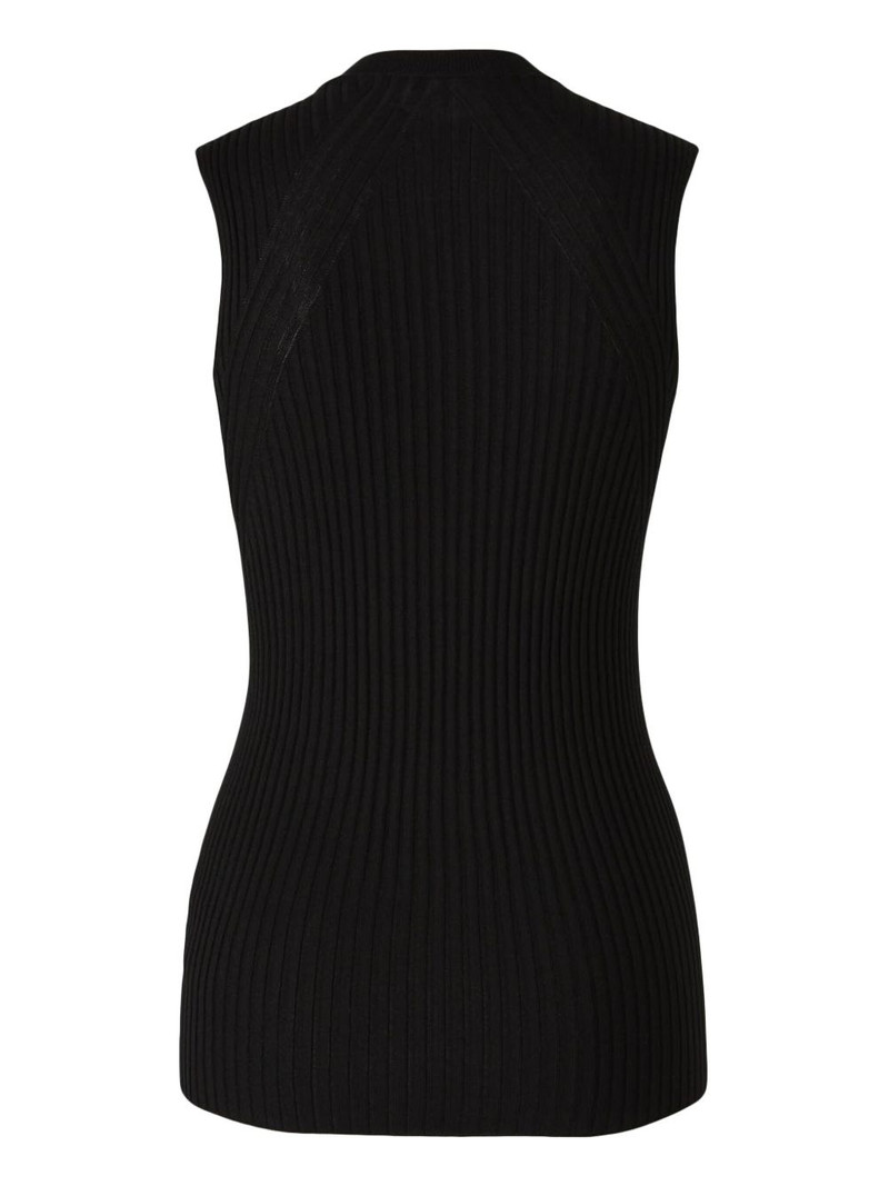 Jil Sander ribbed silk tank top outlook