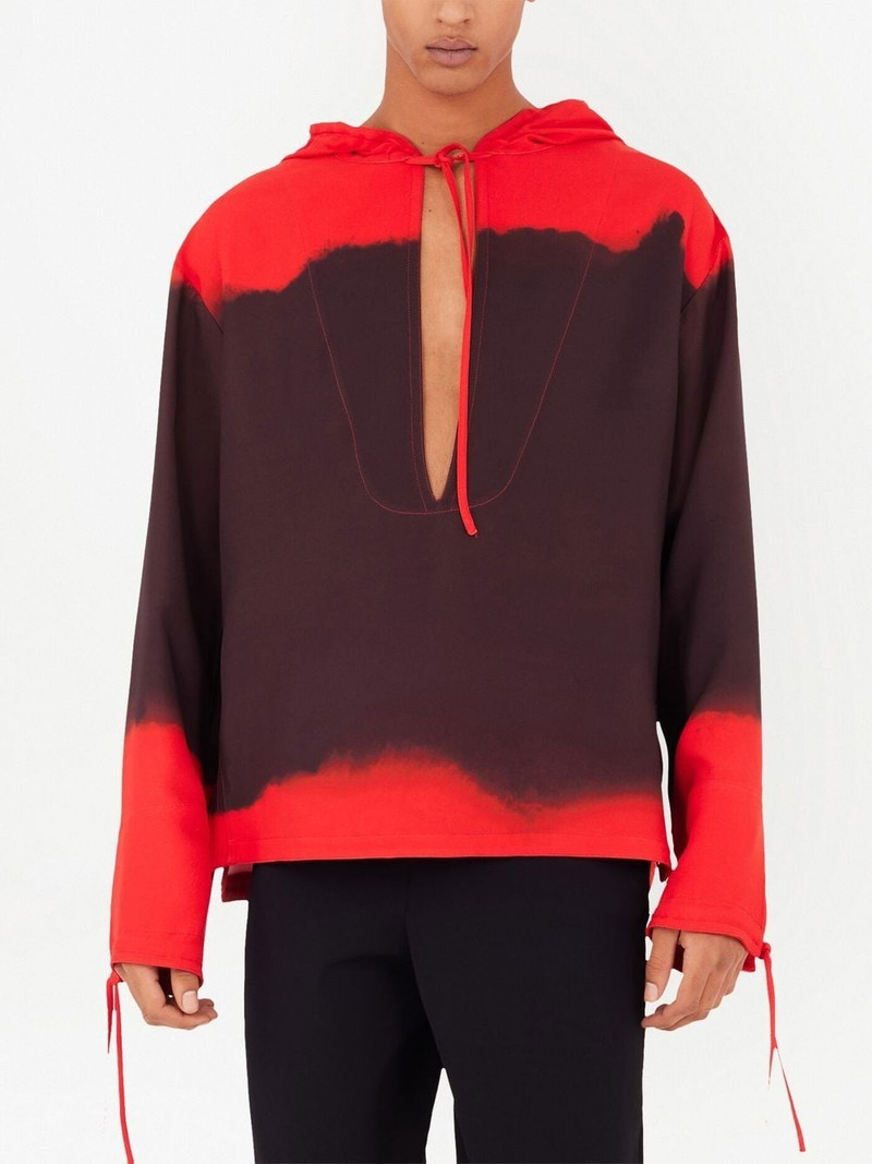 gradient-effect hooded kaftan 3