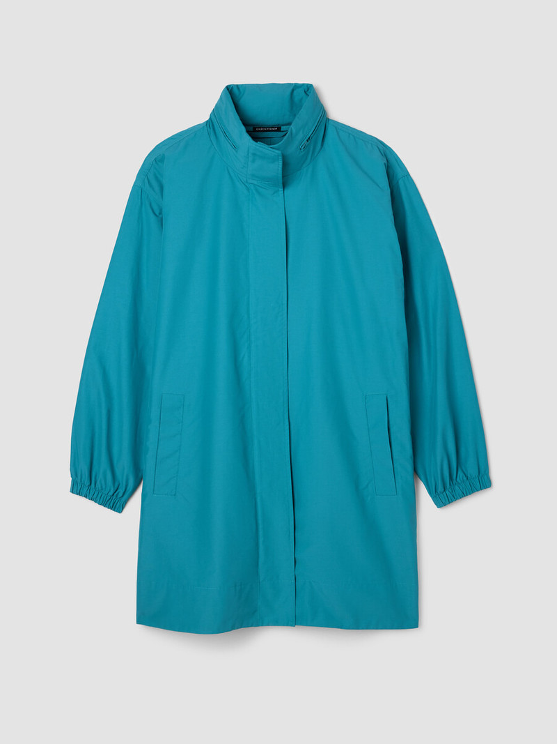 Light Cotton Nylon Stand Collar Coat 1