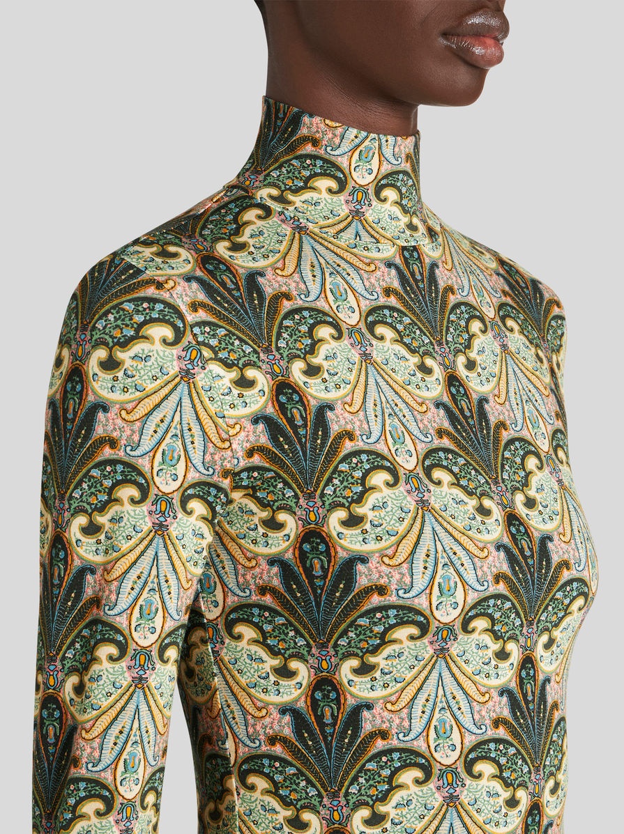 PRINTED POLO NECK JUMPER - 3