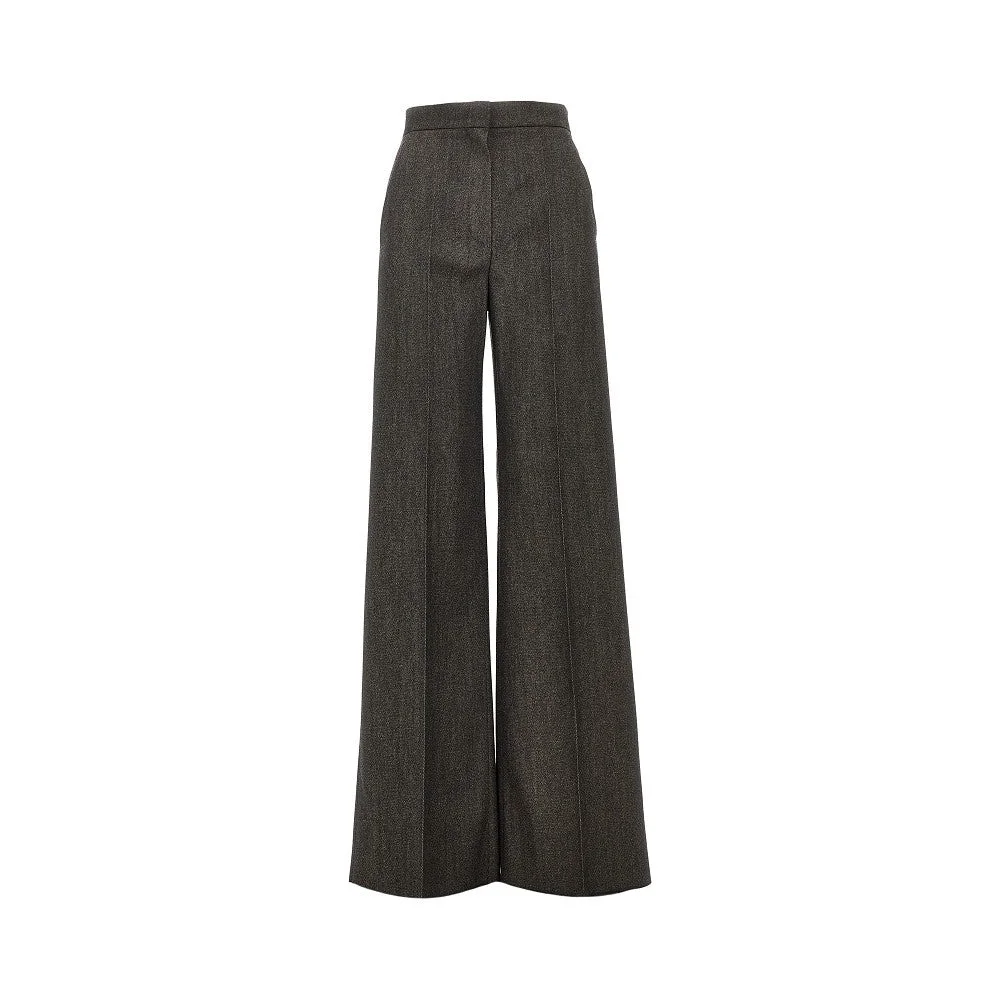 Max Mara Denim Effect Wool Tailored Pants - 1