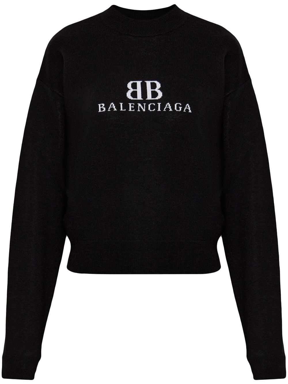 logo-intarsia sweater - 1