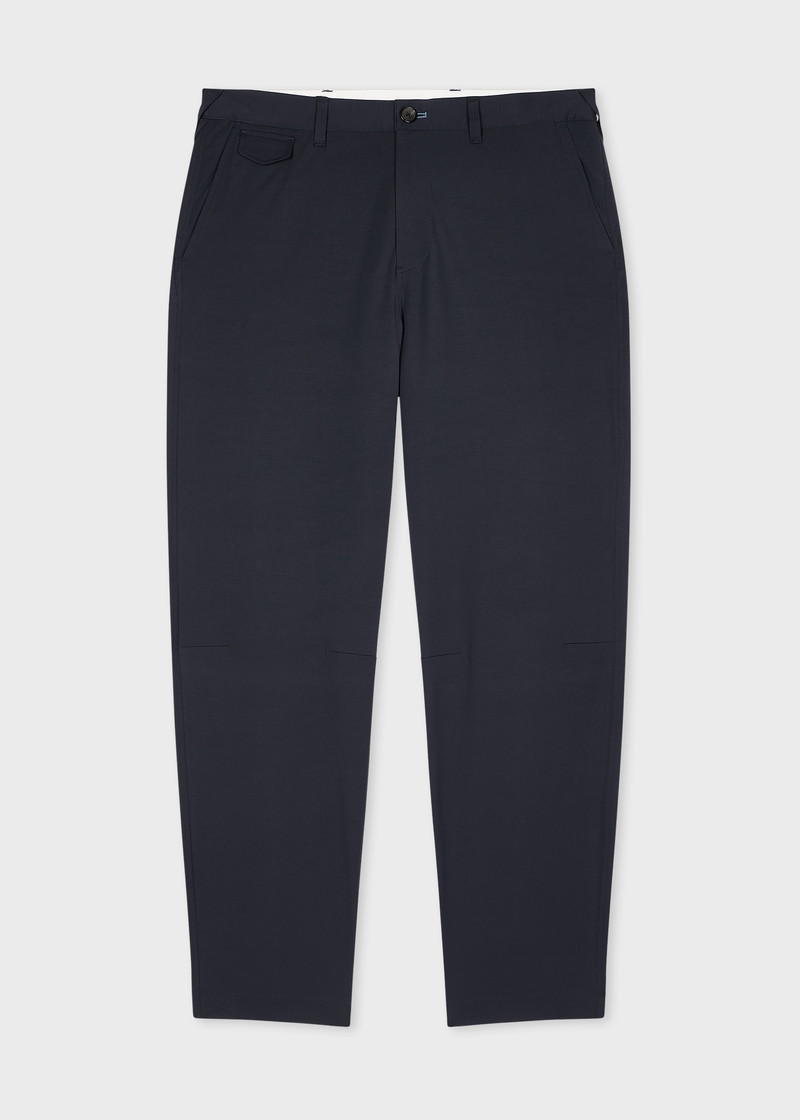 Navy Cotton-Blend Stretch Chinos 1