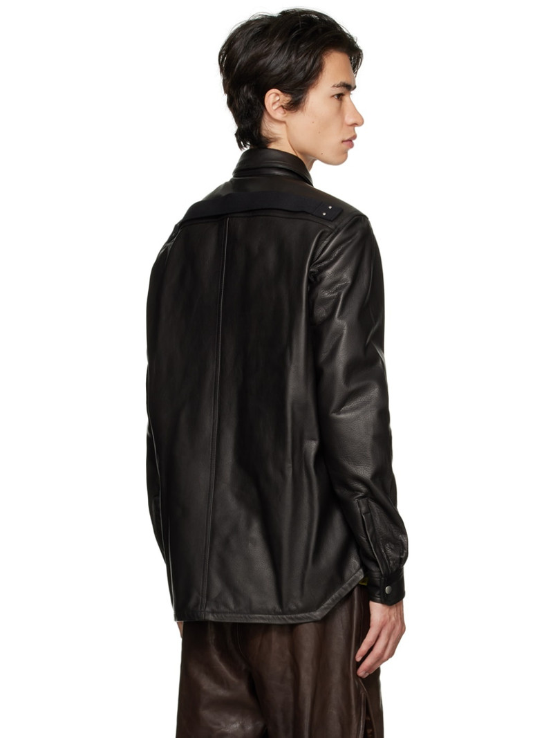Black Padded Leather Jacket 3