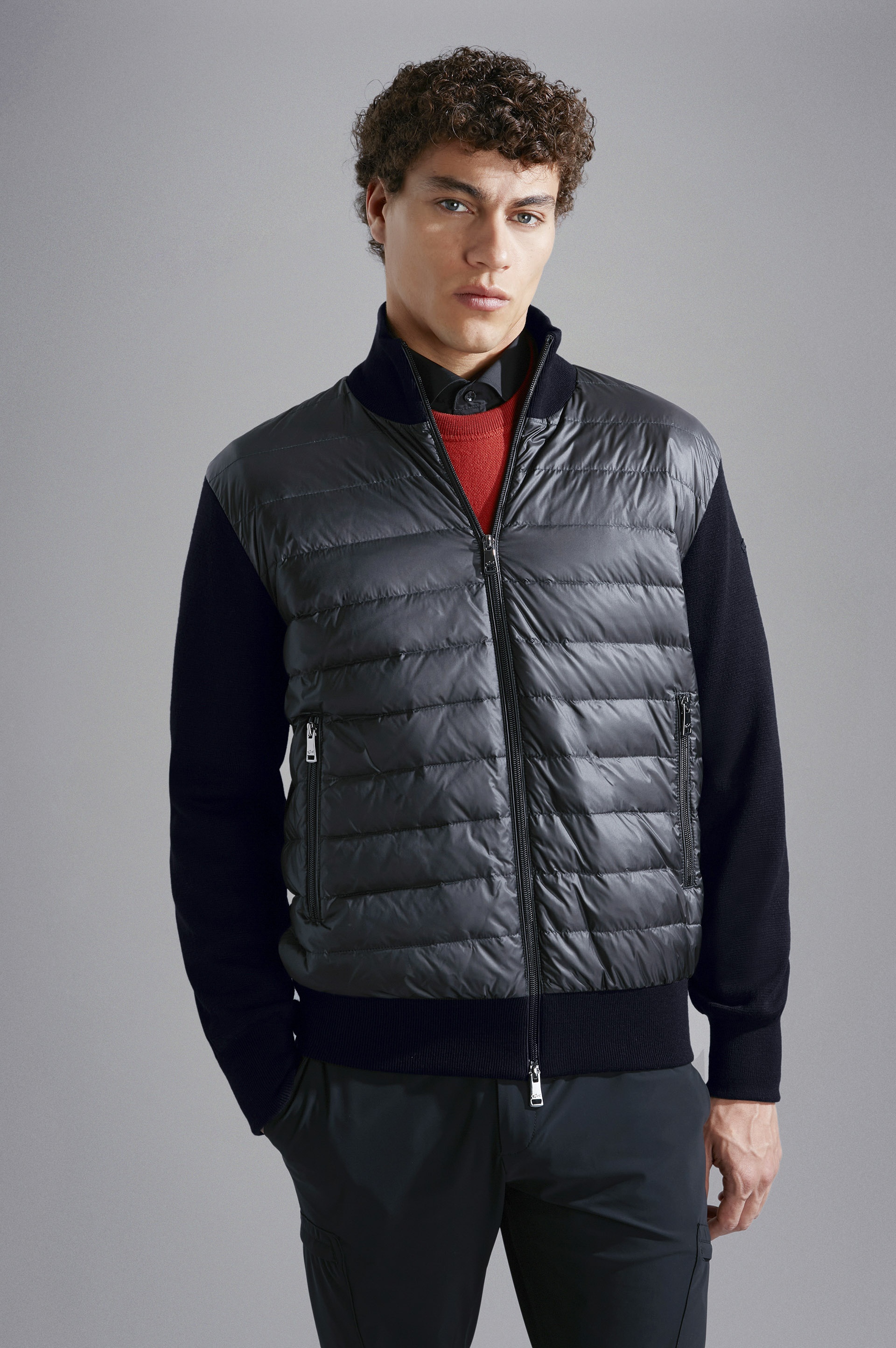 HYBRID WOOL AND NYLON CARDIGAN - 7