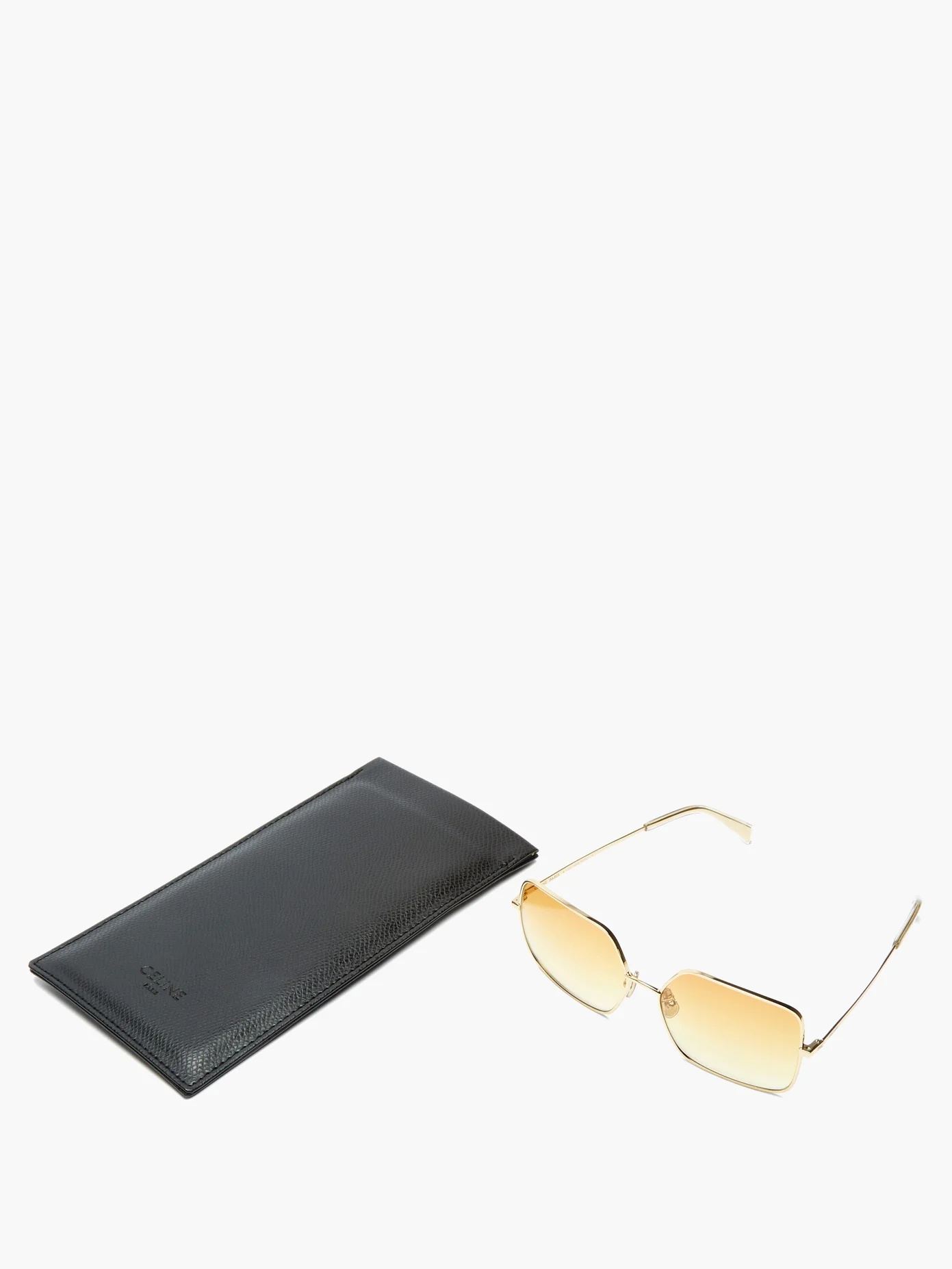 Oversized square metal sunglasses - 5