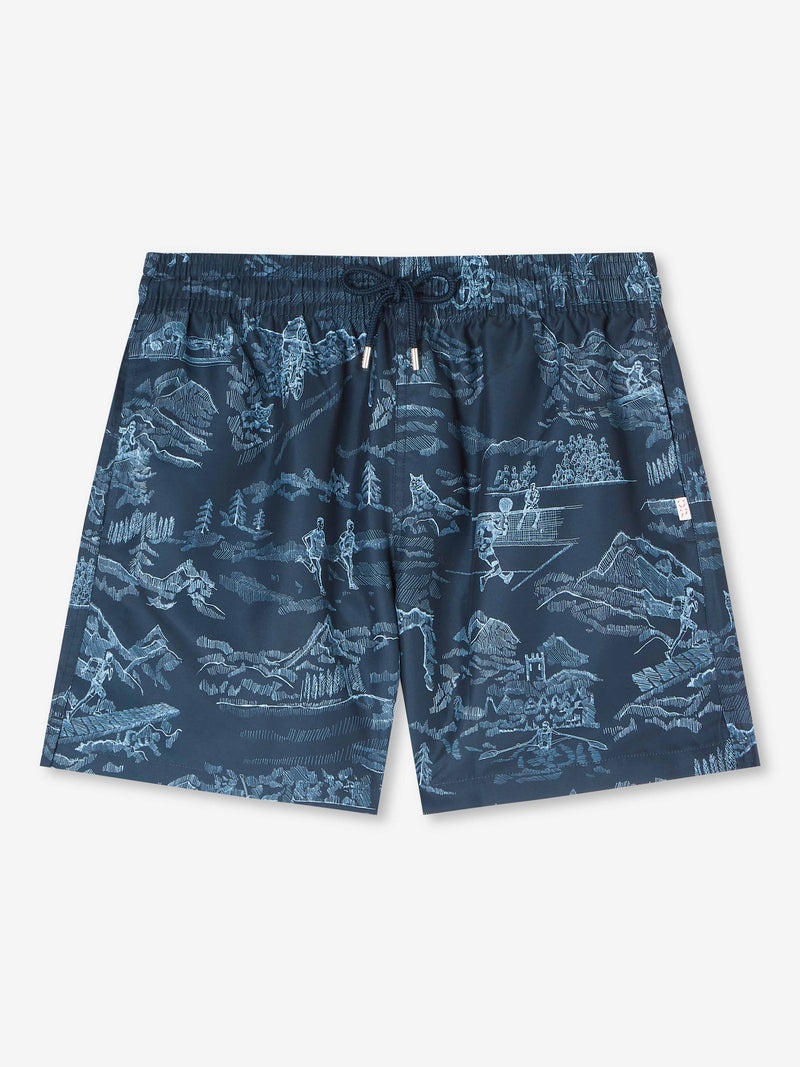 Men's Short Swim Shorts Maui 49 Navy - 1