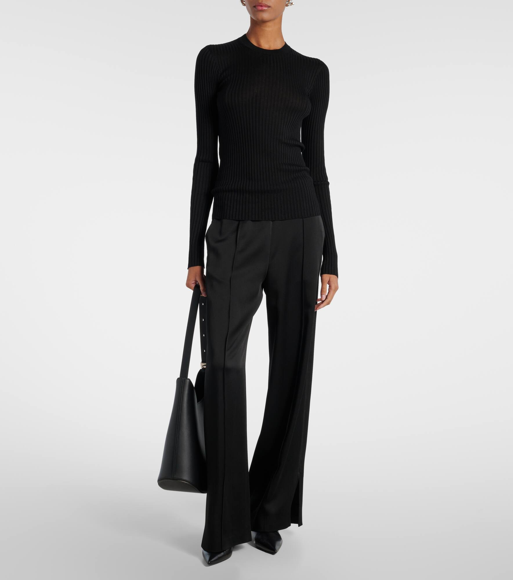 Ribbed-knit silk sweater - 2