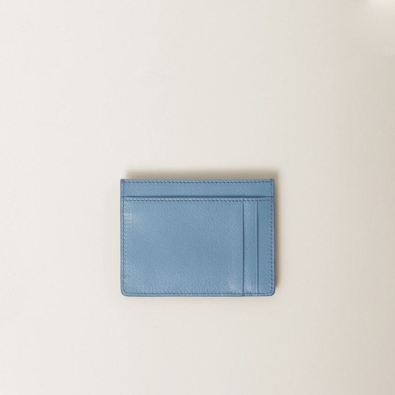 Miu Miu Madras leather card holder outlook