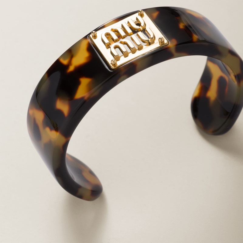 Miu Miu Plexiglass and metal bracelet outlook