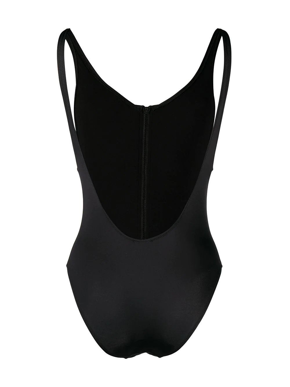 zipped logo print swimsuit - 2