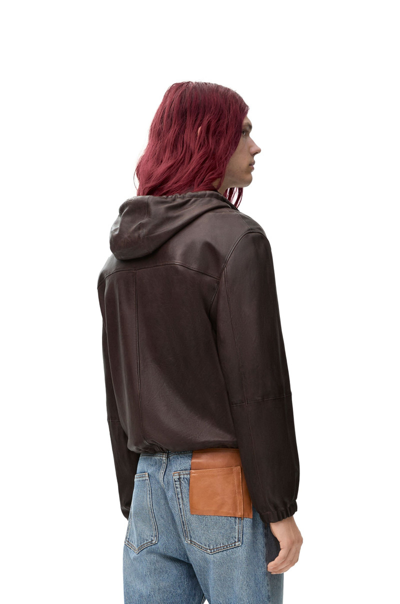 Hooded jacket in nappa lambskin 4